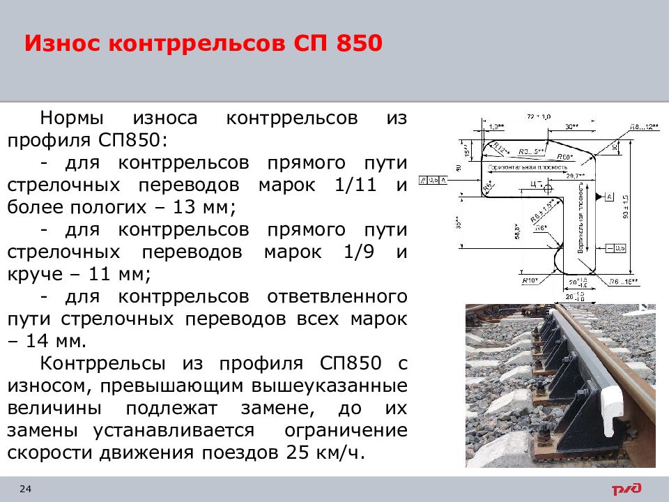 Максимальный износ рельсов. Нормы износа контррельсов из профиля сп850. Контррельс профиля СП 850. Контррельс сп850 чертеж. Уголок контррельсовый СП 850.