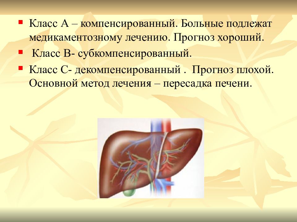 Хирургическое лечение цирроза печени презентация