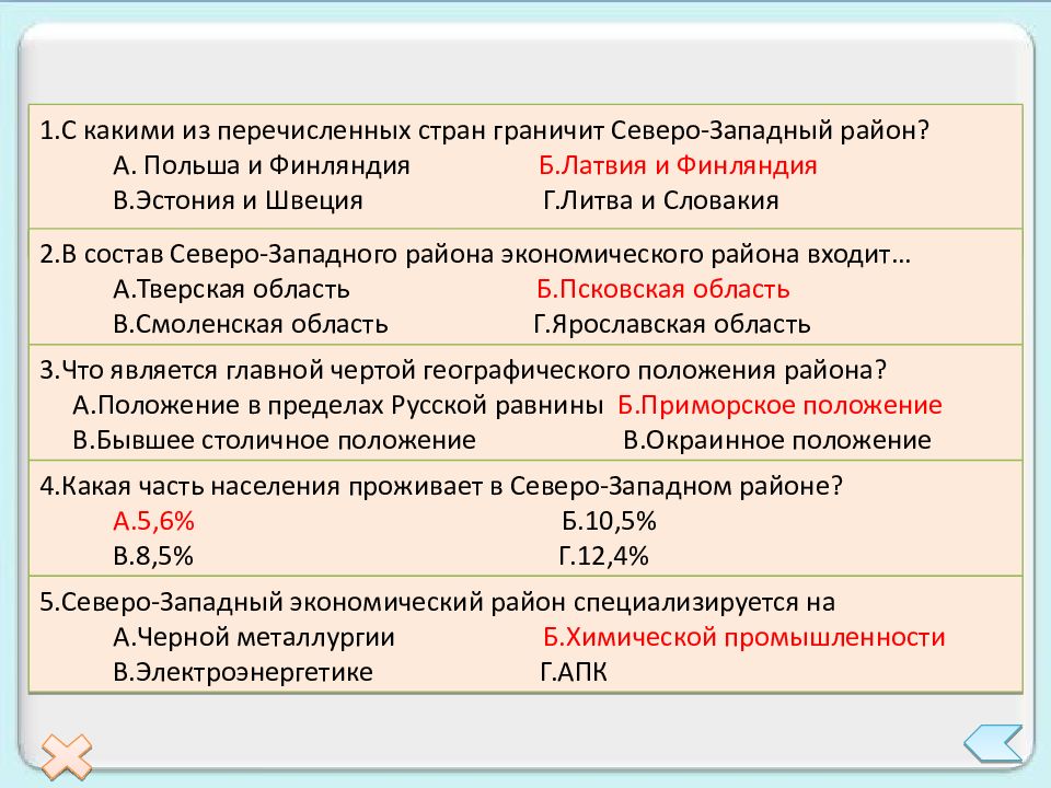 Северо западный экономический район презентация