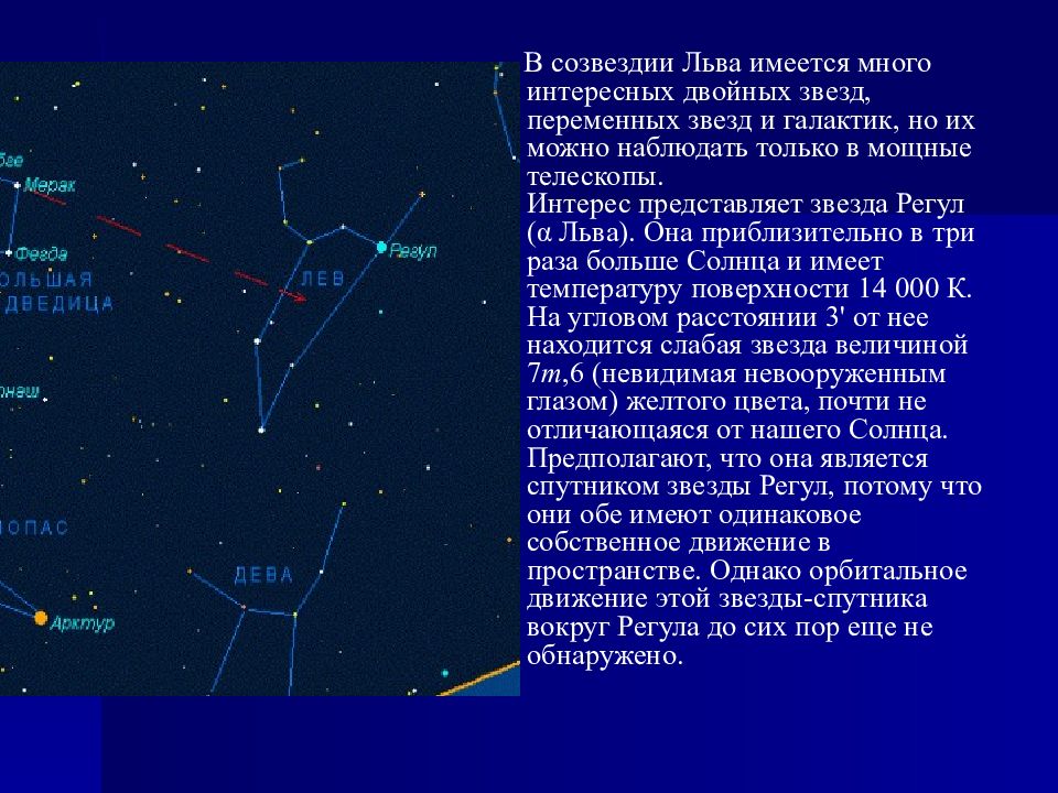 Презентация про созвездие льва