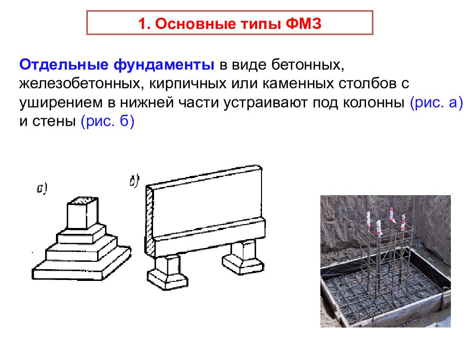 Презентация на тему фундаменты