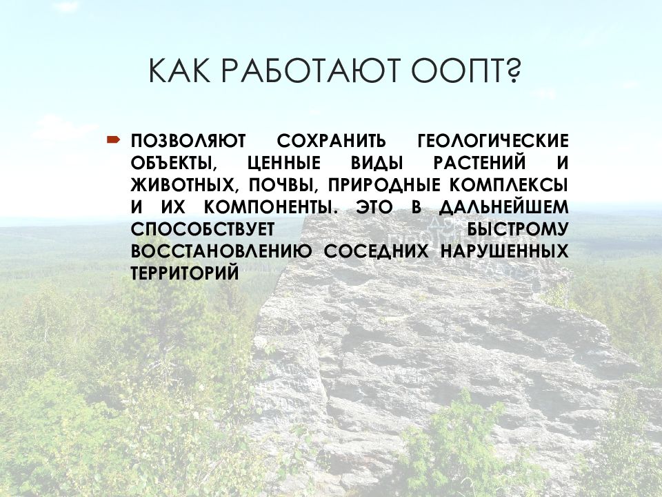 Особо охраняемые природные объекты россии презентация