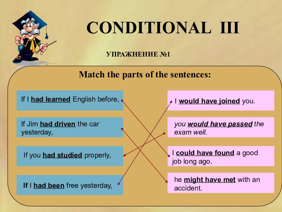 Match english and russian sentences