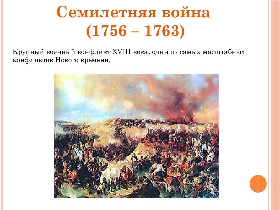 Информационный проект войны 17 18 веков в европе 7 класс проект