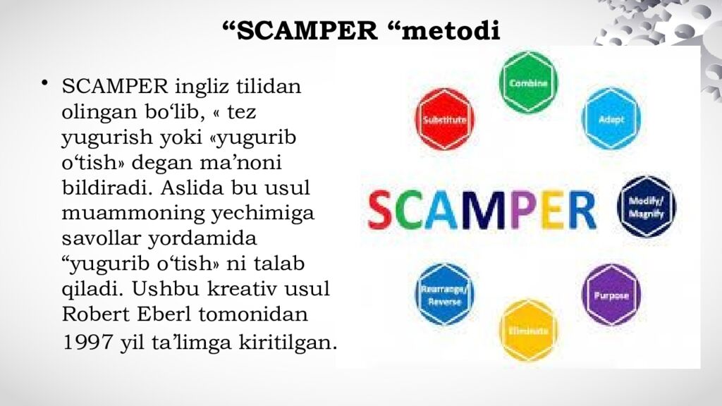 “ SCAMPER “metodi