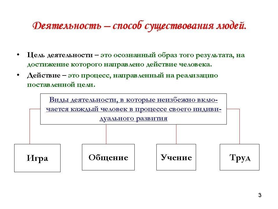 Презентация виды деятельности человека