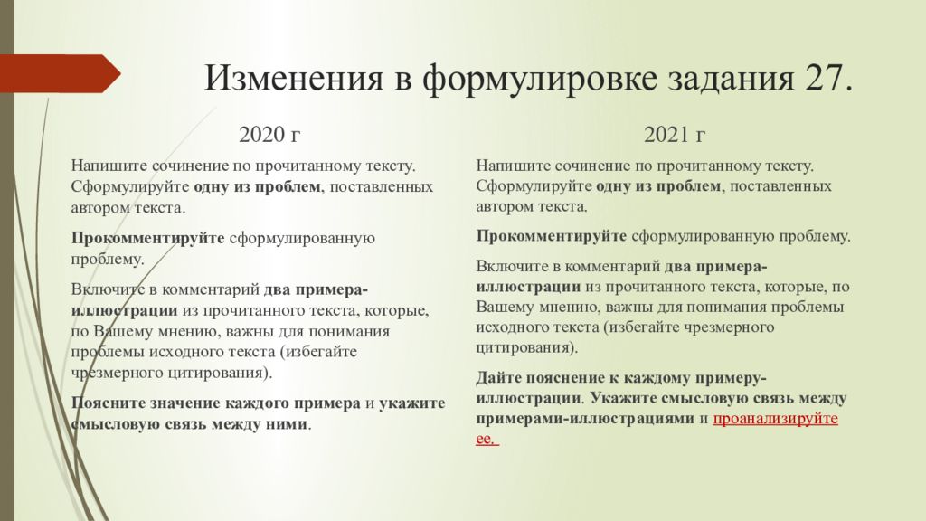 План написания сочинения егэ по русскому языку 27 задание