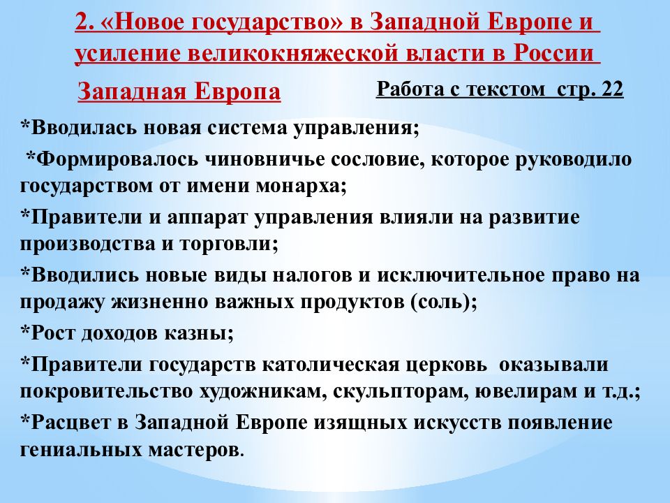 Формирование единых государств в западной европе. Новое государство в Западной Европе. Новое государство в Западной Европе и усиление. Усиление власти в Европе и России. Таблица усиление власти в Европе и России.