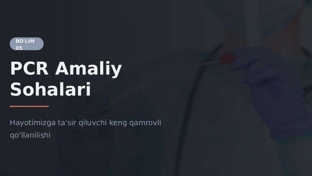 Polimeraza Zanjir Reaksiyasi PCR Usuli Molekulyar Biologiyaning Inqilobiy
