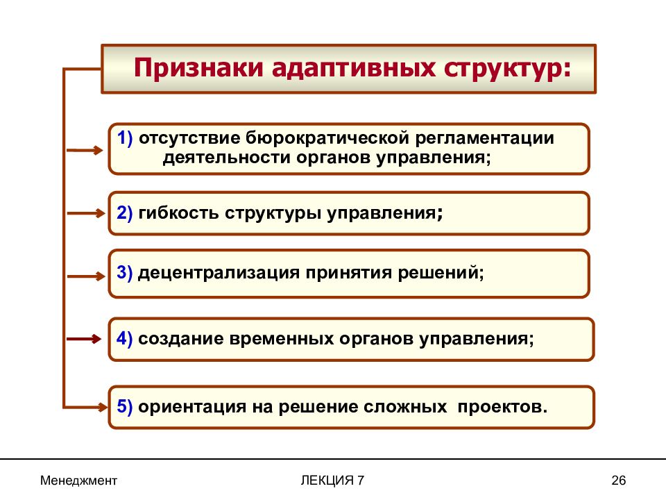 Адаптивные признаки. Гибкие структуры управления. Гибкие организационные структуры управления. Гибкая (адаптивная) организационная структура.