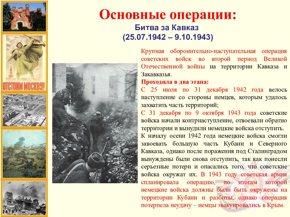 Главные сражения великой отечественной войны 1941 1945 презентация