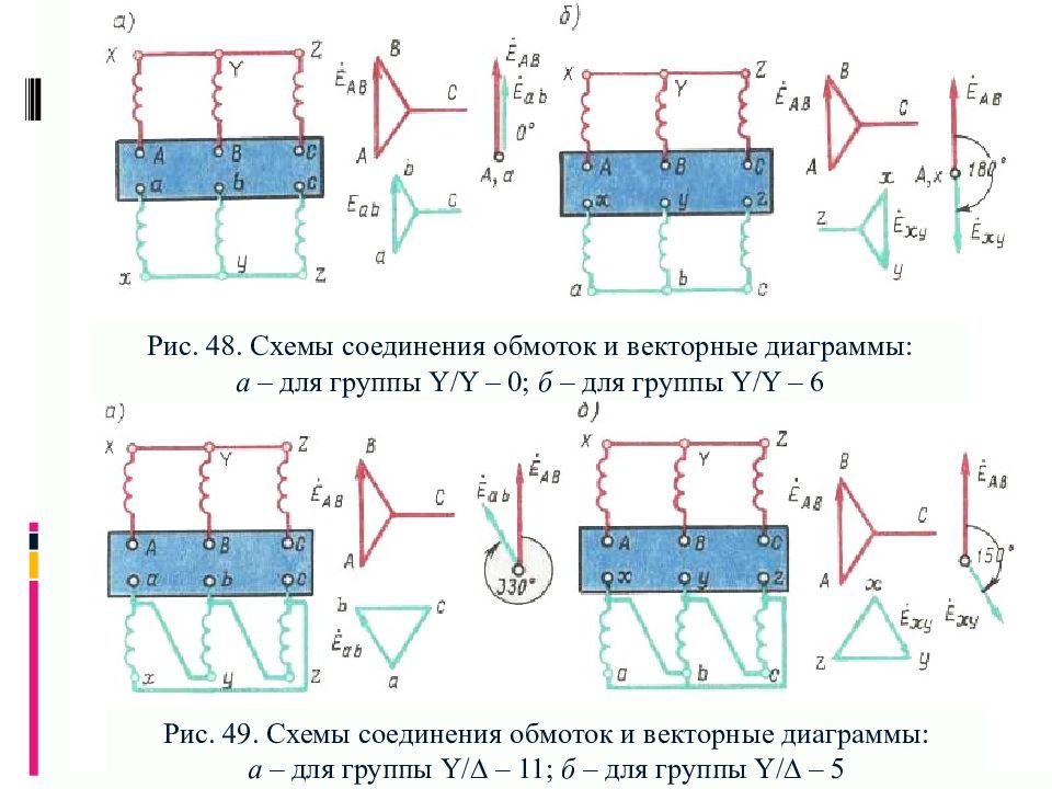 Схема соединения обмоток трансформатора д у 11