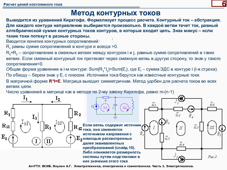 Понять ток. Метод контурных токов 2 ЭДС. Метод контурных токов алгоритм. Метод контурных токов для цепей переменного тока. Метод контурных токов с 2 источниками питания.