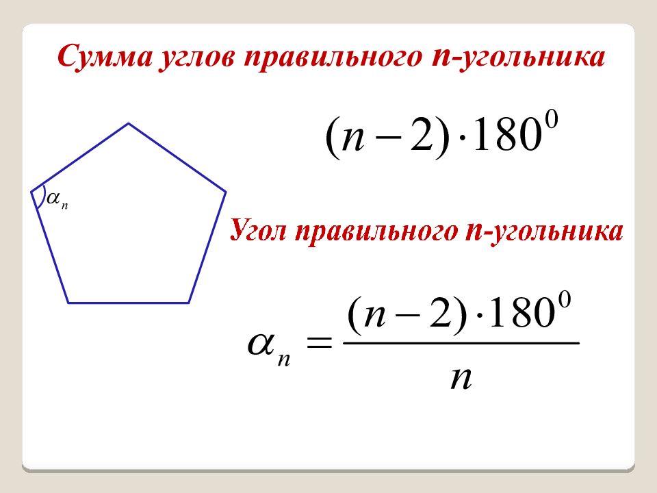 Как найти диагональ многоугольника. Формула нахождения углов правильного n-угольника. Сумма углов многоугольника формула. Формула суммы углов n угольника. Сумма углов правильного многоугольника.