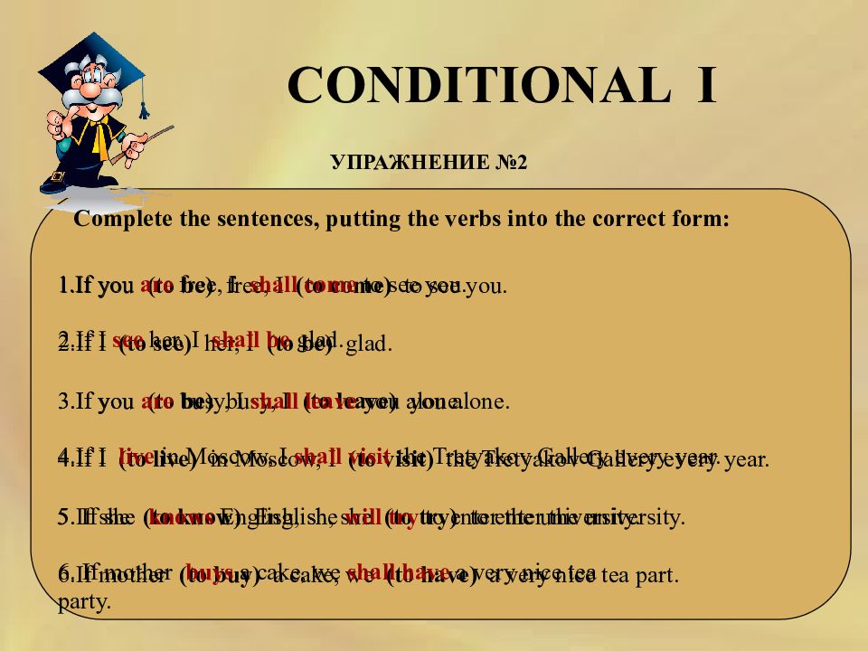 Презентация по английскому языку conditionals