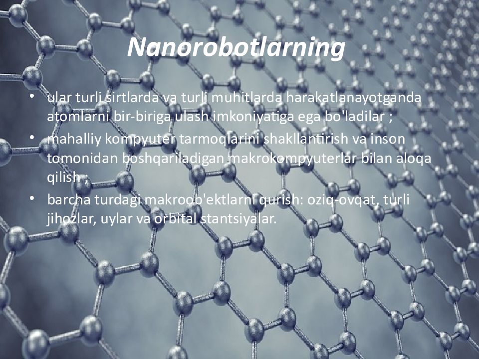 Jizzax Politexnika institutini Nanorobotlarning