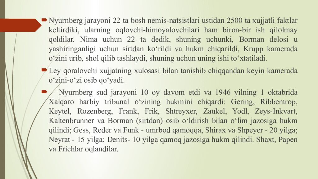 Mavzu:1- 2 -Jahon Ur u shi