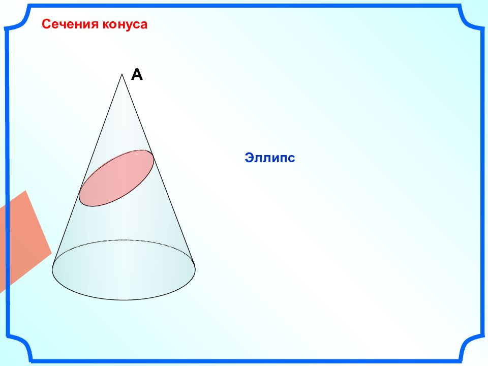 Конус класс. Сечение конуса эллипс. Конус сечения конуса эллипс. Конус презентация 11 класс. Конус презентация 11 класс презентація.