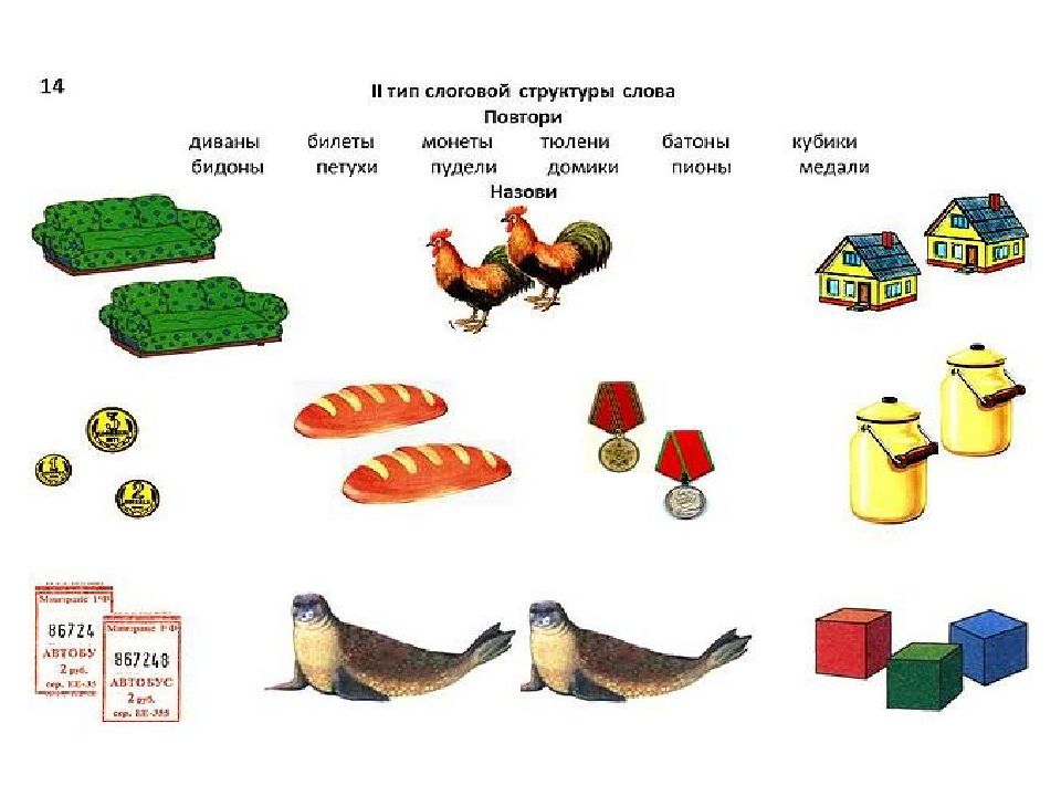 Схема слоговой структуры слова