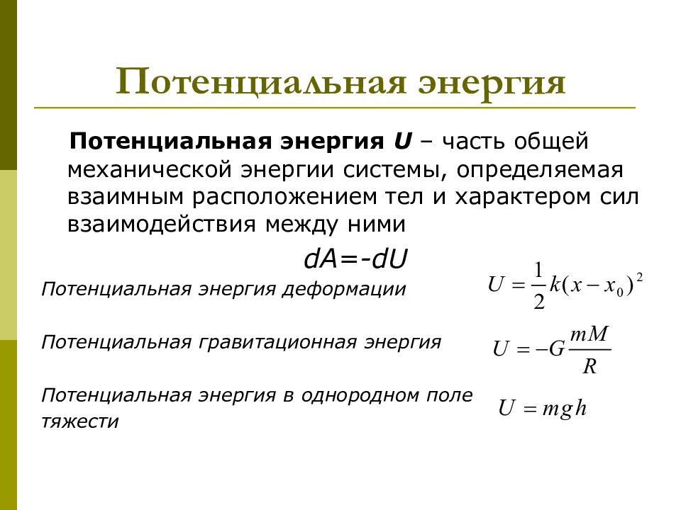 Картинки энергия потенциальная энергия