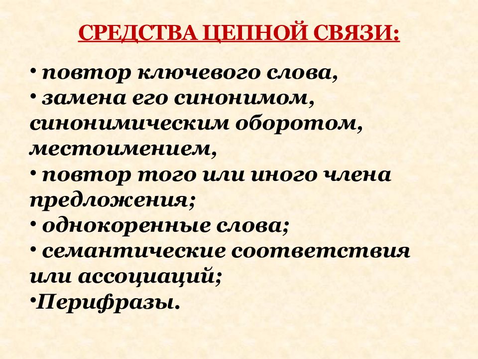 Признаки текста виды связей предложений в тексте презентация