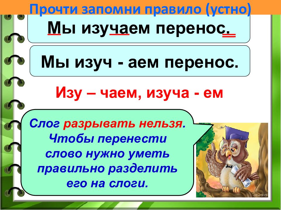 Как переносить слова с одной строки на другую 2 класс школа россии презентация