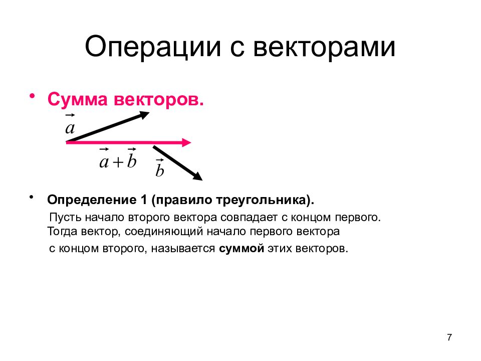 Определение суммы векторов. Векторная сумма. Вектор суммы векторов. Векторная сумма векторов.