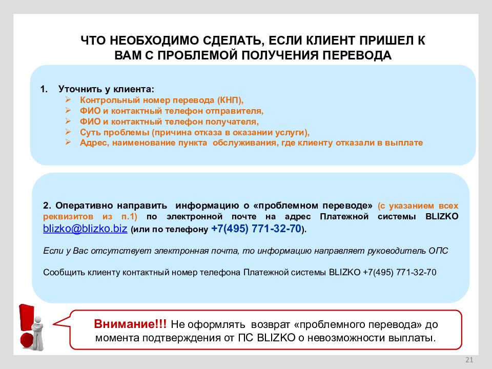 Прием электронного перевода