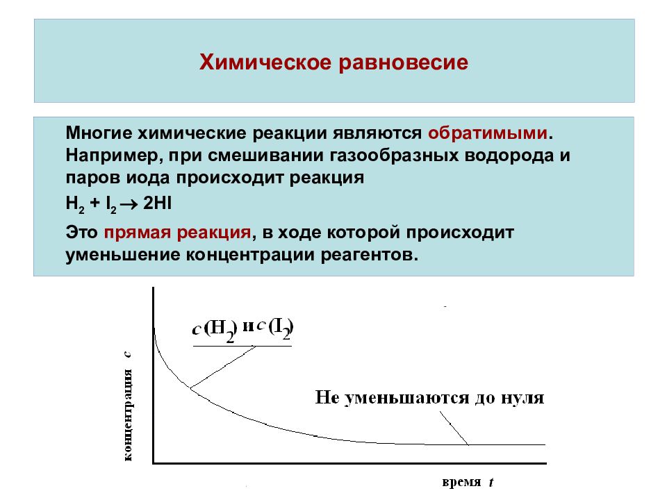 Равновесие химических реакций. 4) Химическое равновесие.. Прямая реакция. Химическое равновесие график. Прямая реакция в химии.