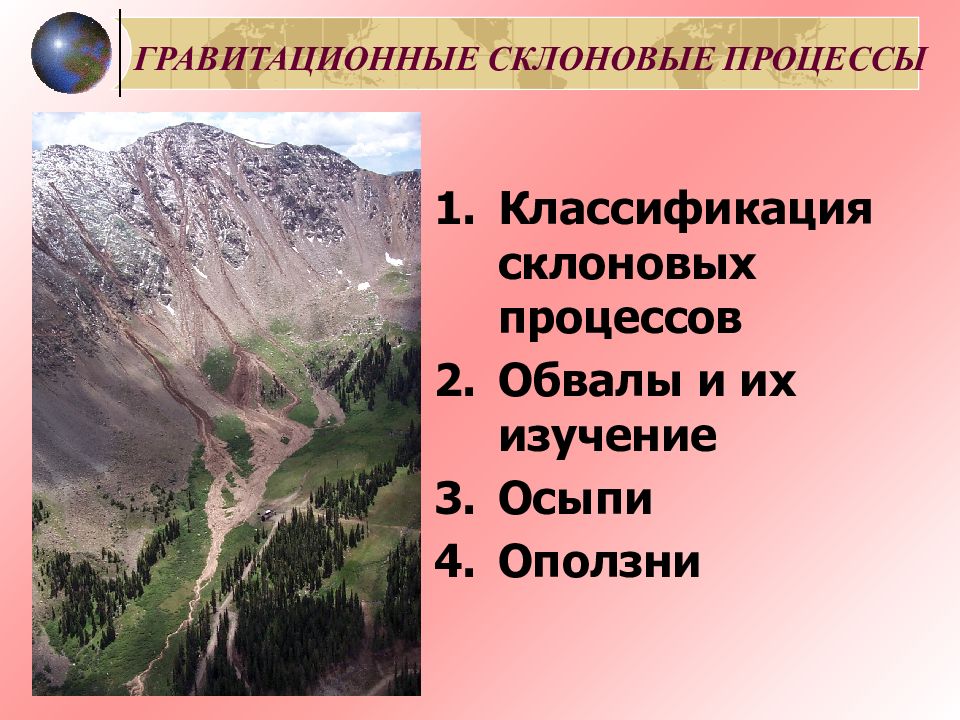ГРАВИТАЦИОННЫЕ СКЛОНОВЫЕ ПРОЦЕССЫ
