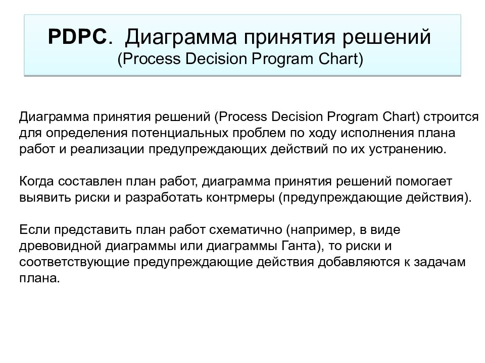 Диаграмма принятия решений pdpc