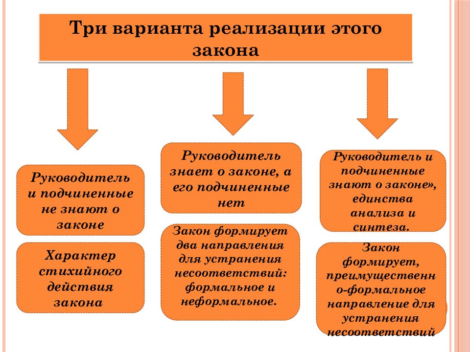 Вариант реализации. Принцип единства анализа и синтеза. Закон единства и синтеза в теории организации. Закон единства анализа и синтеза в теории организации пример. Реализация закона.