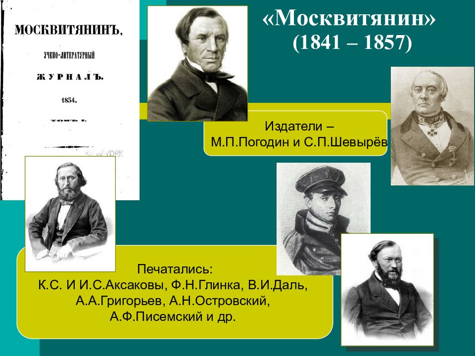 Литературные герои xix века. Москвитянин. Литературный процесс 2 половины 19 века презентация. Погодин Москвитянин. А Н Островский Москвитянин.