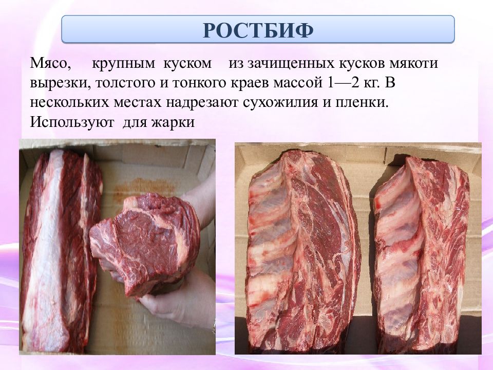 Презентация мясные полуфабрикаты