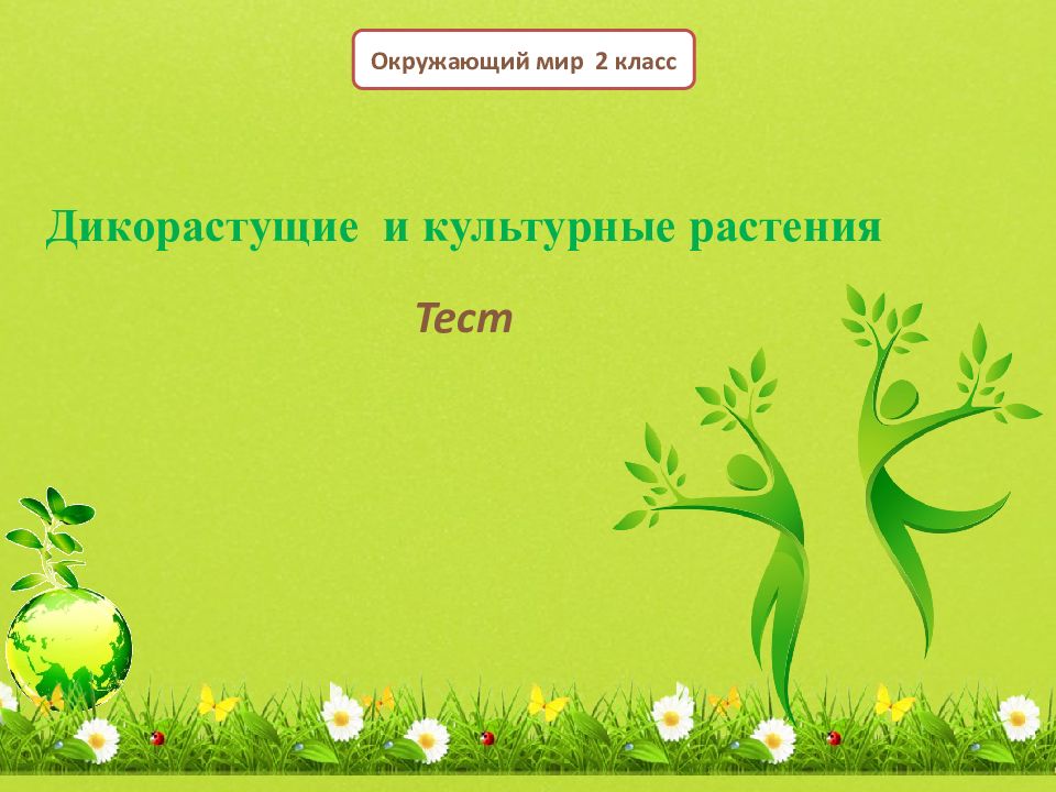 Дикорастущие и культурные растения Тест Окружающий мир 2 класс