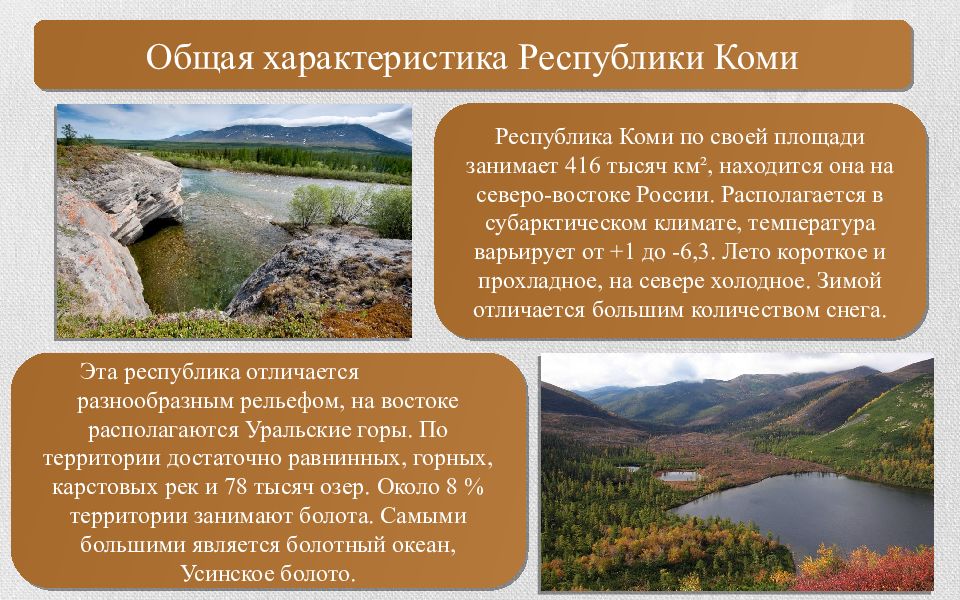 В каком году коми. Республика Коми характеристика. Северо Восток Республики Коми. Природа Республики Коми презентация. Охрана природы в Республике Коми.