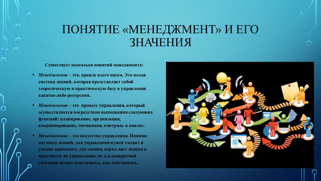 Понятие «Менеджмент» и его значения