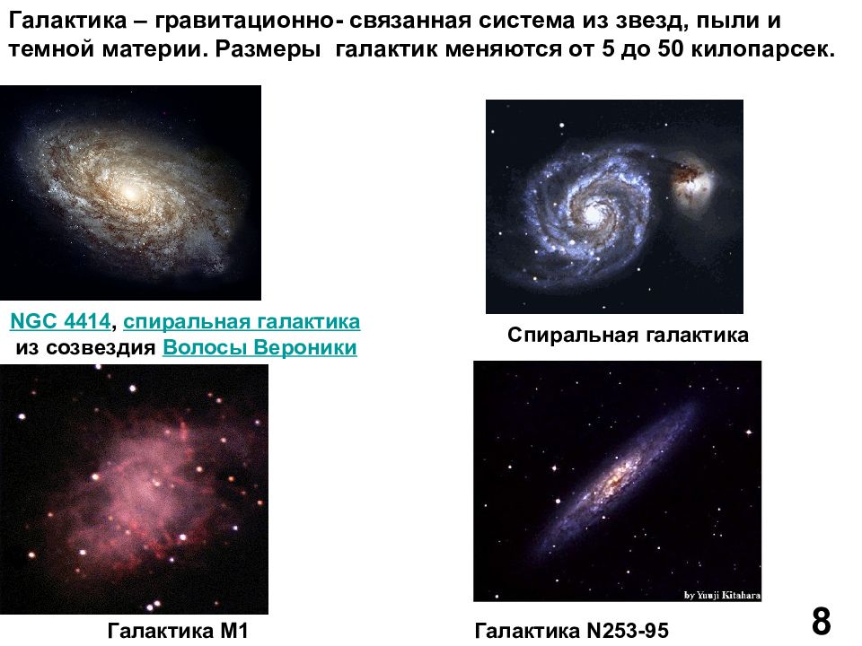 Размер галактики. Спиральная Галактика 4414. Размер галактических систем. Диаметр Галактики.