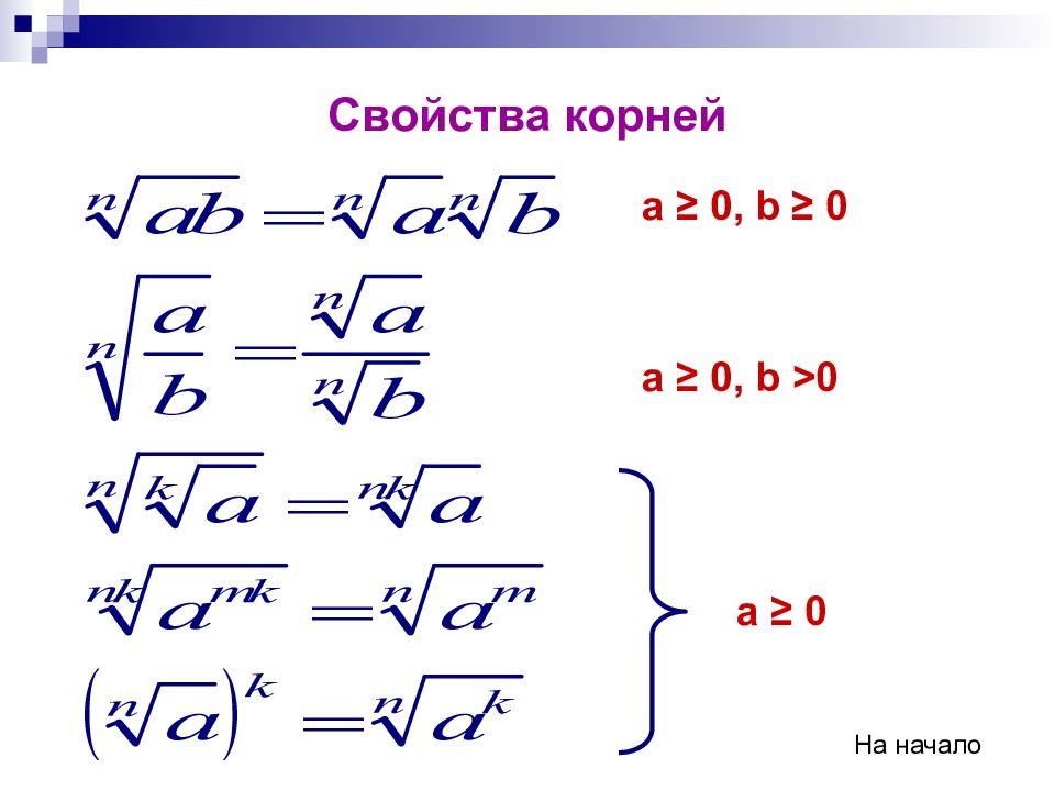 Корни 10 11 12