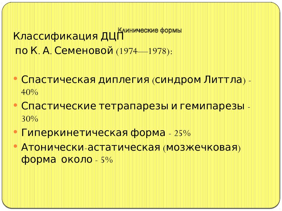 Дцп гиперкинетическая форма презентация