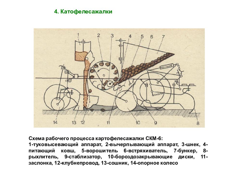 Рассмотрите рисунок агротехнического приема. Картофелесажалка КСМ-4 бороздозакрывающие диски схема. Картофелесажалка КСМ-4 схема. Посадочные аппараты картофелесажалок рабочие органы. СКМ-6 картофелесажалка устройство.