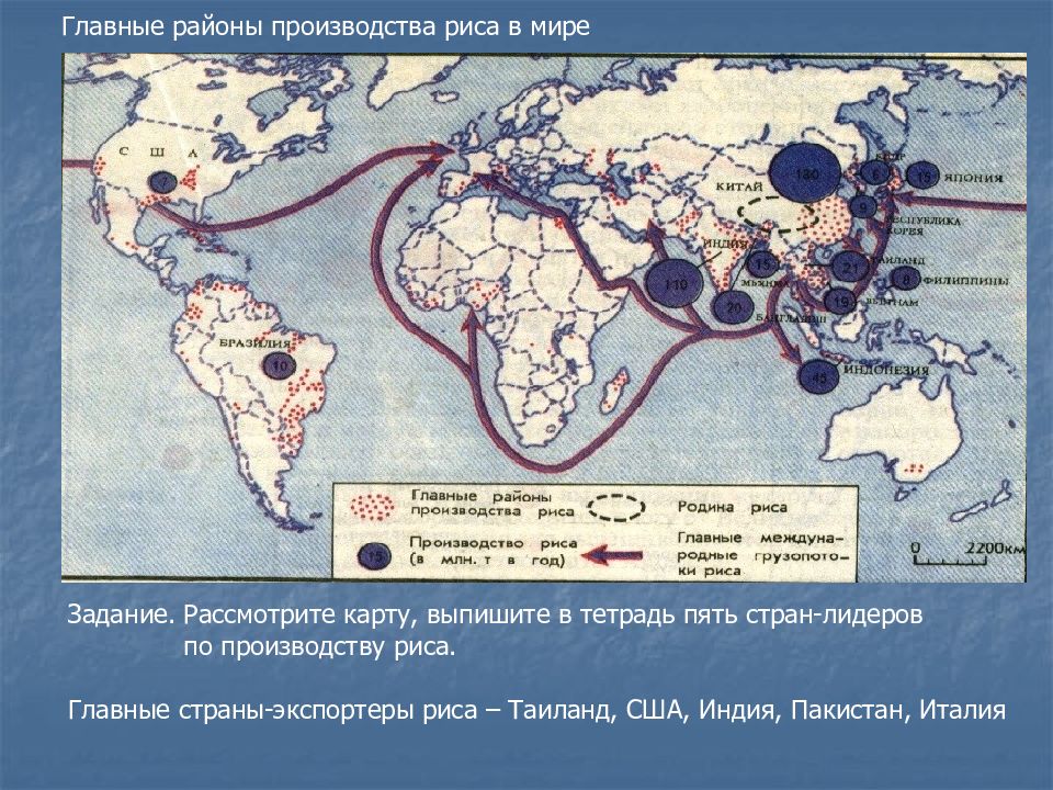 Контурная карта сельское хозяйство мира