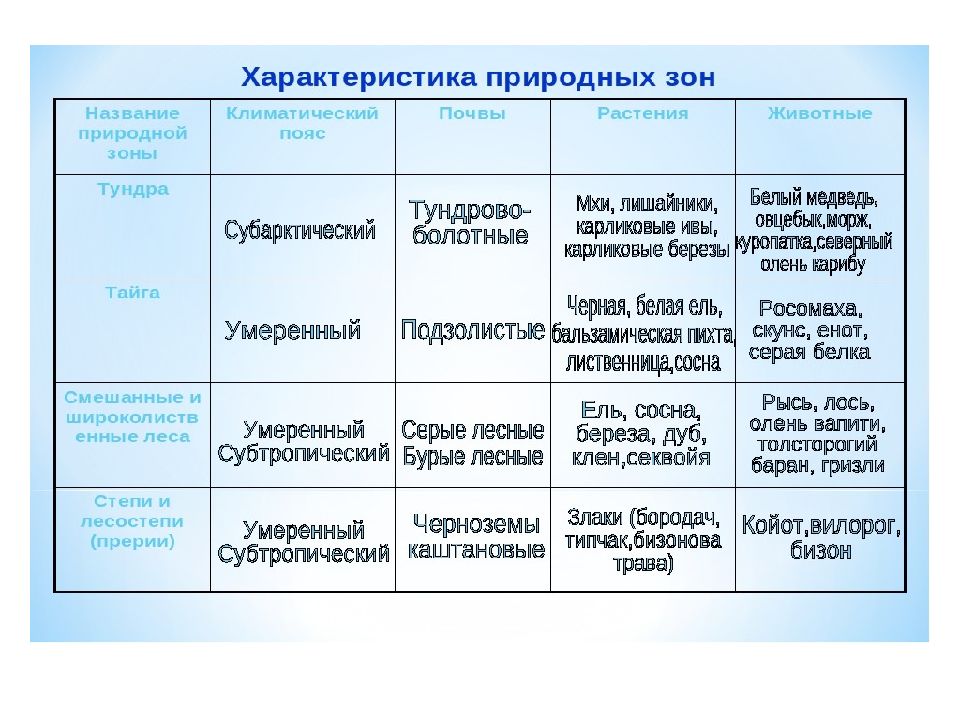 Характеристика климата география