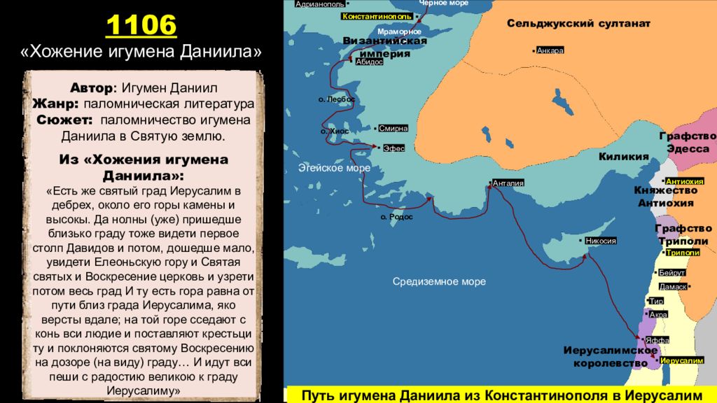 Хождение игумена даниила презентация