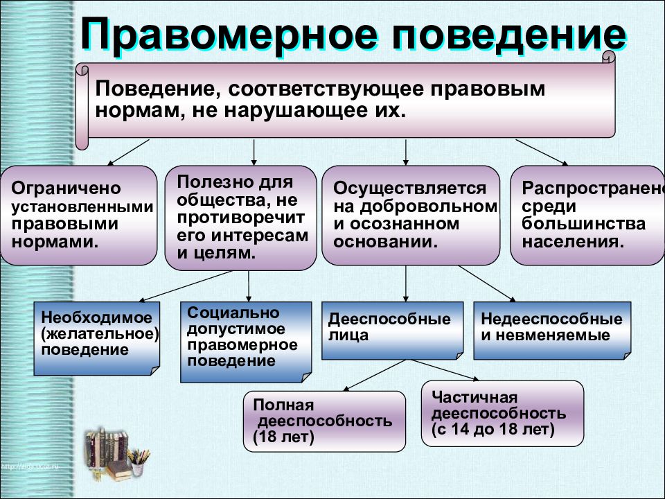 Виды правового поведения схема