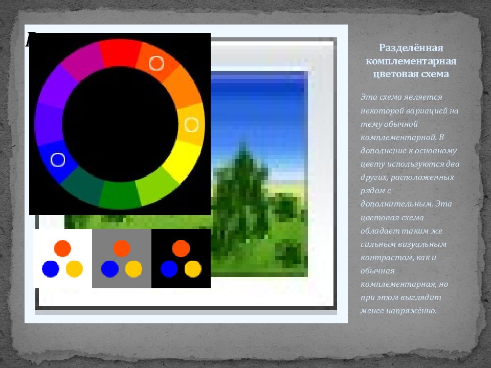Комплементарная схема цвета это