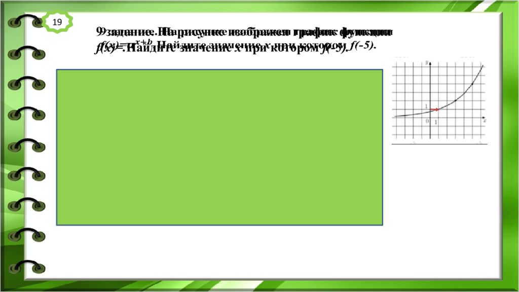 На рисунке изображен график функции a^x+b. На рисунке изображен график функции acosx+b. На рисунке изображён график функции KX+B Найдите x при котором -8.