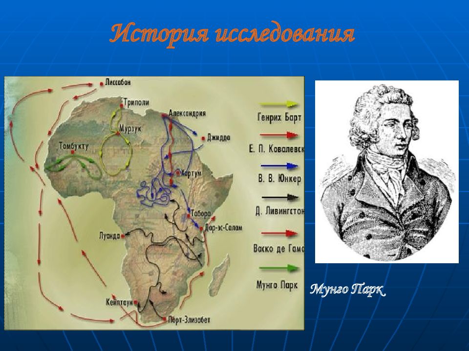 Презентация урока африка история открытия географическое положение. Мунго парк исследование Африки. Мунго парк исследование Африки маршрут. Вклад в исследование Африки Мунго парк. Географическое положение и история исследования Африки.