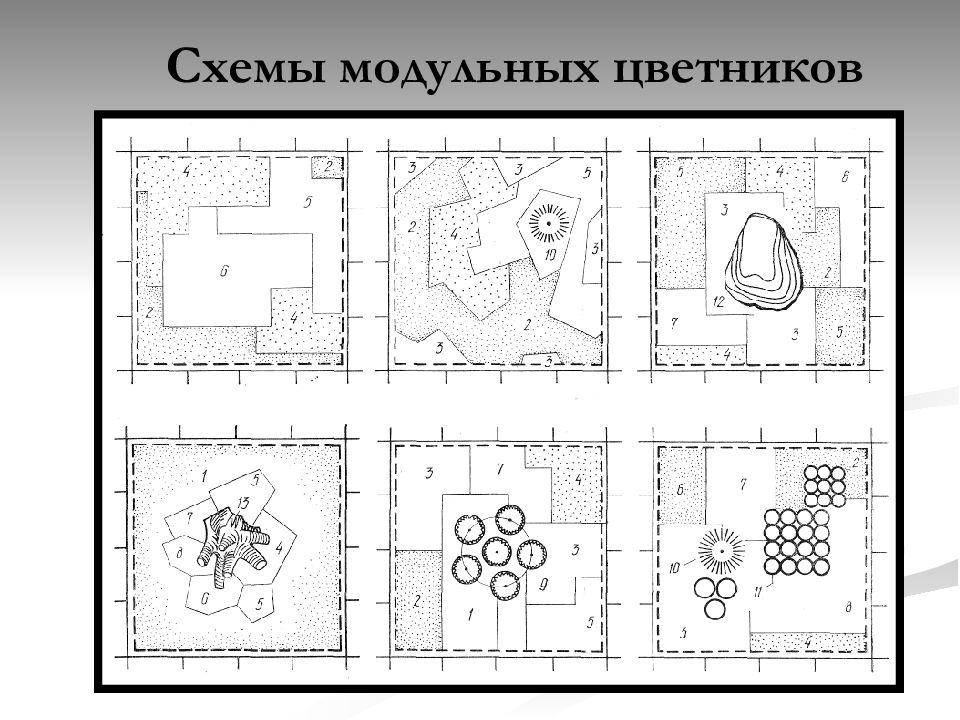 Модульный цветник схема