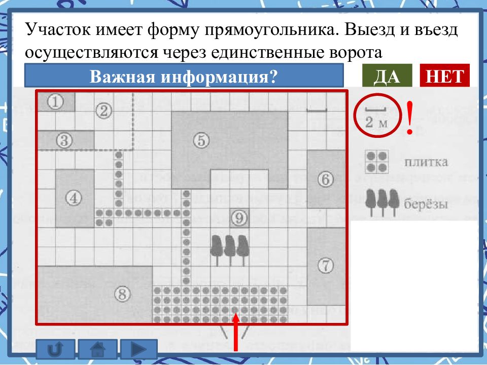 Участок имеет прямоугольную форму